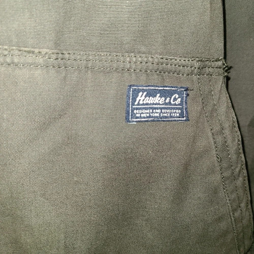 Hawke & CO COAT JACKET Dk Green‎ Featherless Fill Men Size LARGE Fuzzy lining